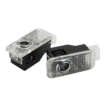 

2x LED Car door welcome light courtesy led car laser projector Logo Ghost Shadow Light For Audi A4 A6 Logo power Light