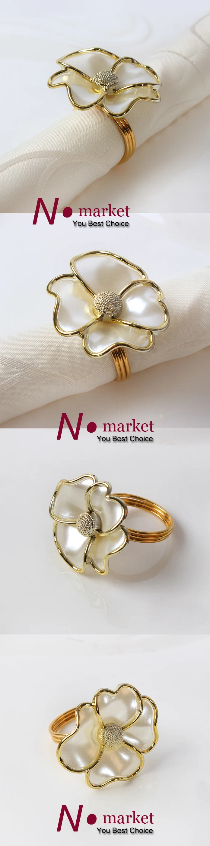 gold flower napkin holder