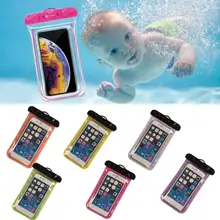 Прозрачный ПВХ водонепроницаемый чехол для телефона подводный плавательный Дайвинг рафтинг водостойкий Смартфон сумка Сухой герметичный карман