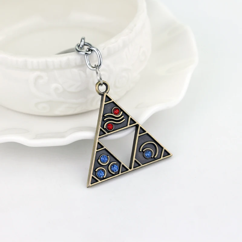 Аниме игра Легенда о Зельде брелок мощность логотип Triforce Кристалл бисера кулон