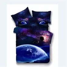 Fashion 4pcs Children Bedding Set Cotton Sky Star Printed queen Duvet Cover Pillowcase Sheet Soft Bed Decoration Home Textile