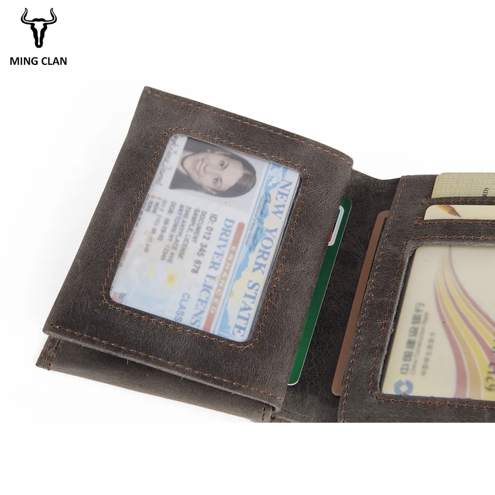 Кошелек мужской из натуральной кожи с Rfid защитой и отделением для карт|Кошельки| |