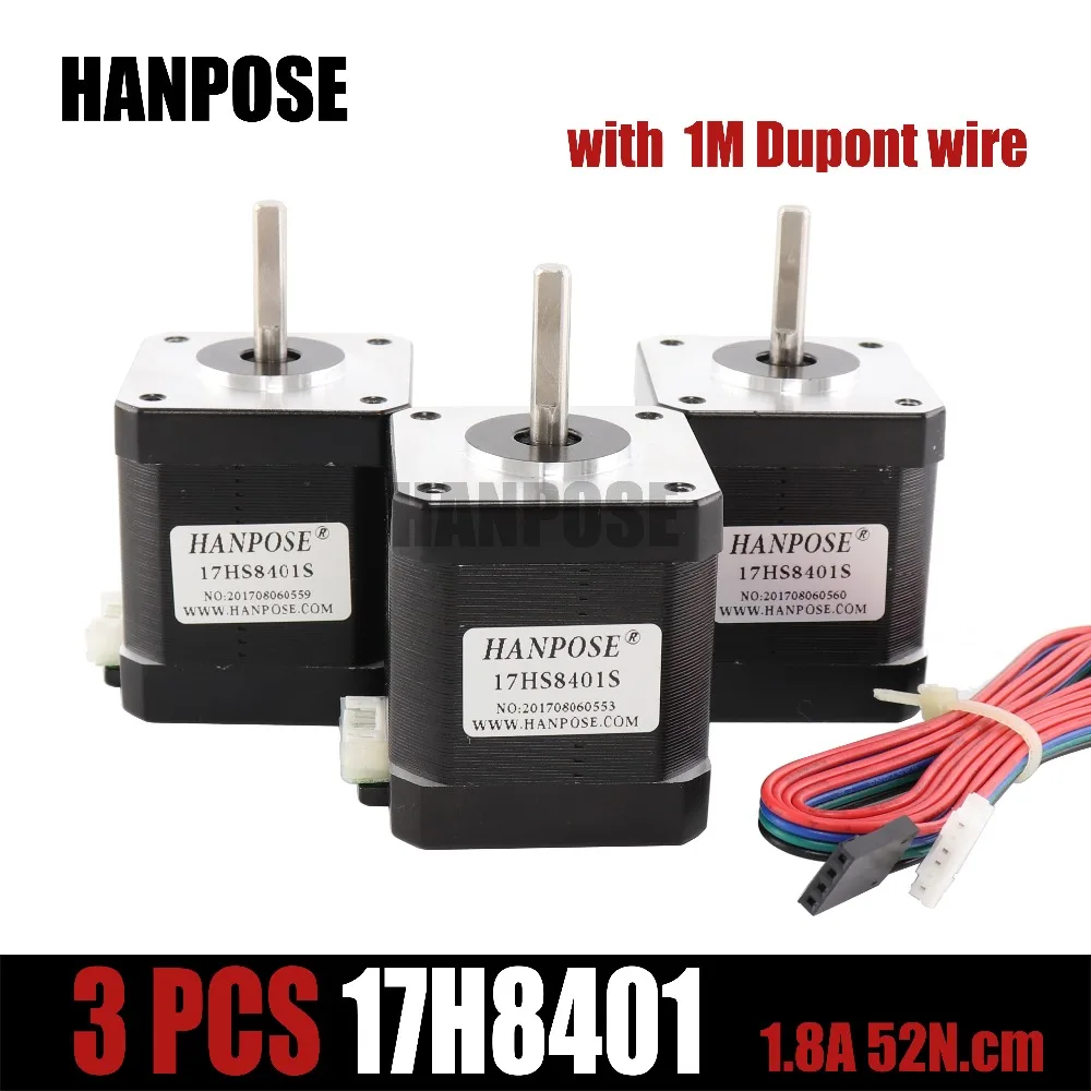Motor com Linha Dupont para Impressora Pces Motor Deslizante 42 Nema 17 Bygh 1.8a 3d 3 17hs8401s 4-lead Nema17
