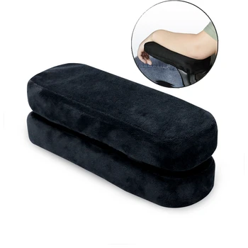 

2pcs Chair Armrest Pads Memory Foam Elbow Support Pillow for Forearm Pressure Relief Universal Chair Arm Cover Anti-Slip Bottom