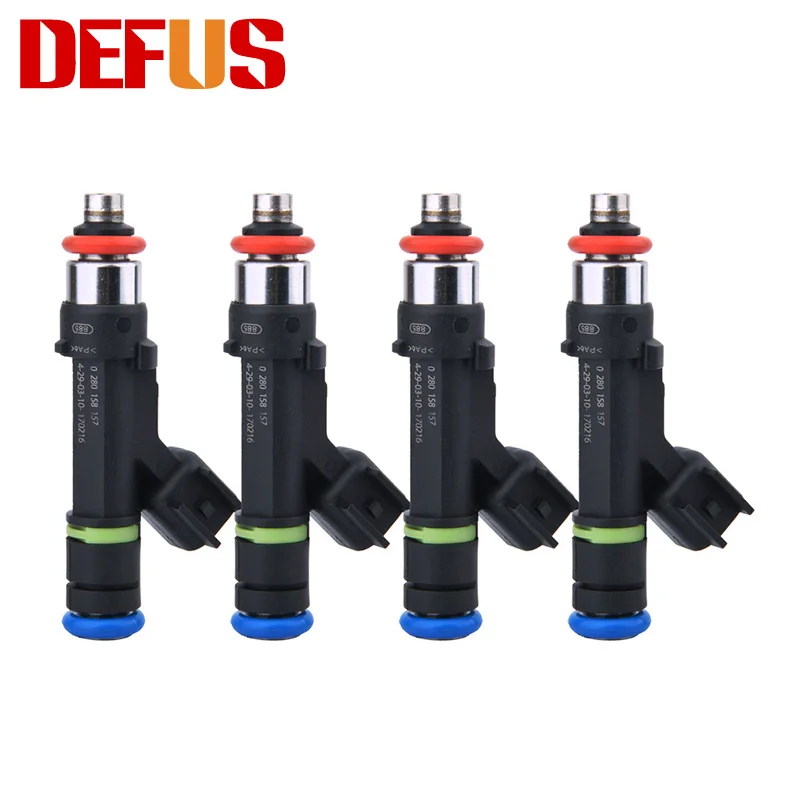 

4pcs Nozzle Fuel Injector for Ford Mazda Fusion 3 5 6 Miata 2.5L 0280158157 8E5G-AB OEM Car Engine Injectors Fuel Injection Kits