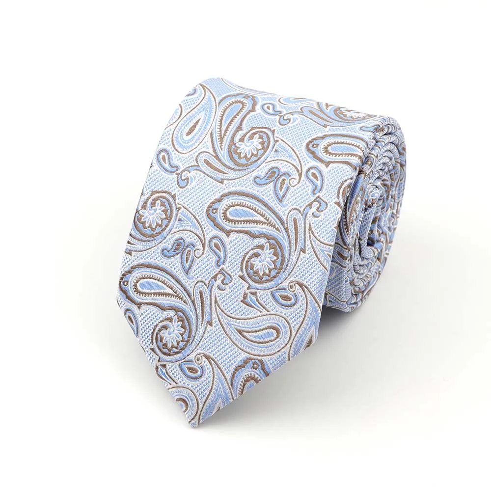 Дизайнерские роскошные галстуки с узором пейсли, классические галстуки из полиэстера 8 см, Классические деловые повседневные Галстуки - Цвет: 11