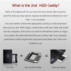 DeepFox SATA 3.0 2nd HDD Caddy 12.7mm for 2.5
