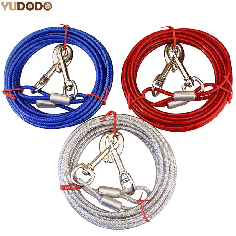 Поводок для собак из стальной проволоки 3/5/10 м 3 цвета|lead leash|double leashdog double leashes |