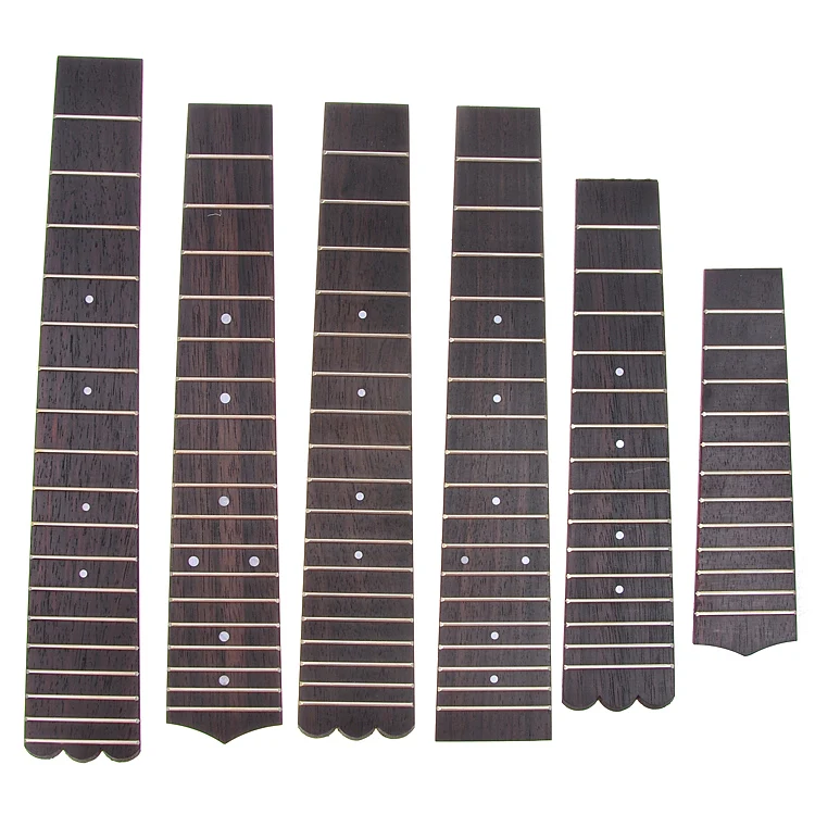 6pcs Different size Ukulele Fretboard Fingerboard Rosewood 17 21 23 26