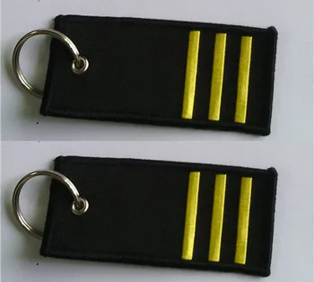 

Copilot Badge of Rank Keyring 3 Stripes Embroidery on Both Sides