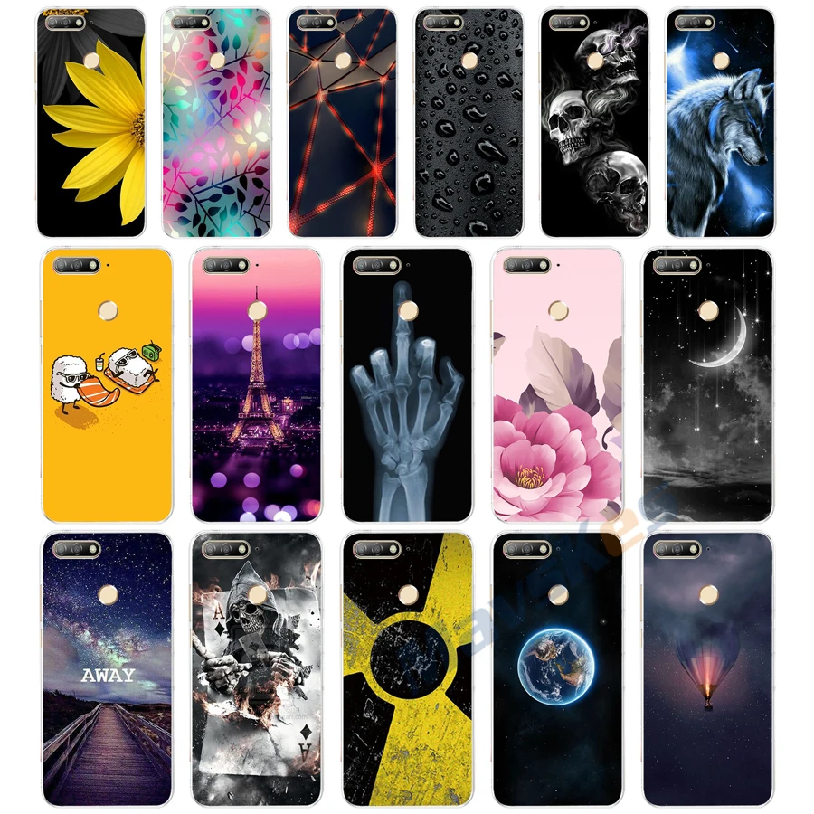 

For Huawei Honor 7C Case Cover 5.7" Soft TPU Silicone Bumper Honor 7C Cases for Huawei Honor 7C AUM-L41 Phone Case Back Cover K
