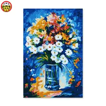 Стол Сделай Сам поставить цветы оптом Праздничная Цифровая живопись нарисованная сам после создания ручной раскраски подарок себе
