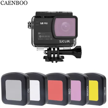 

CAENBOO Action Camera Filter CPL Polar+Yellow+Red+Magenta+UV Set For SJCAM SJ8 4K Pro/Plus/Air Series Waterproof Case Housing