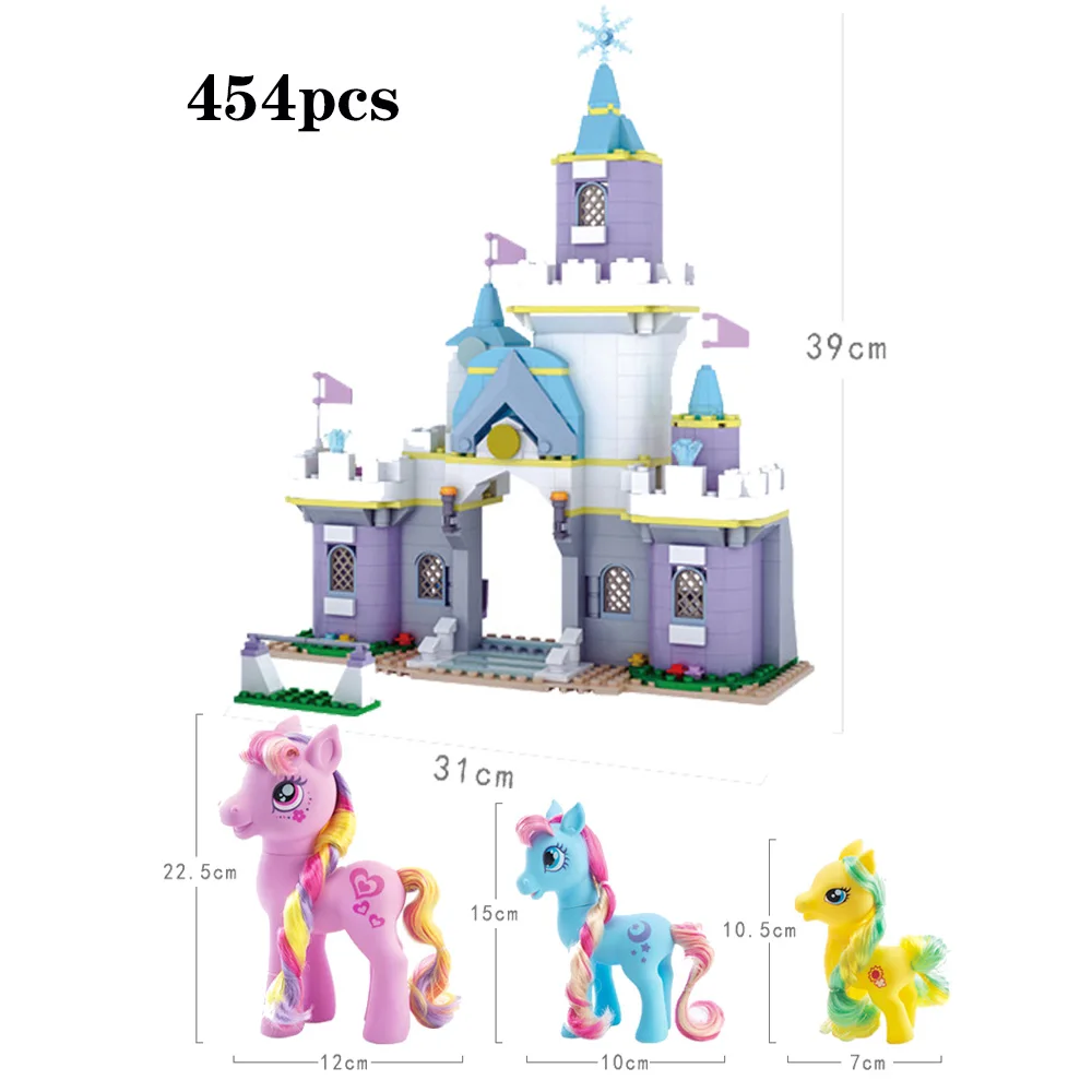 2019 Girl Princess Building Blocks Model My Little Horse Castle Unicorn Figure Compatible LegoING Friend Brick Toy Children Gift