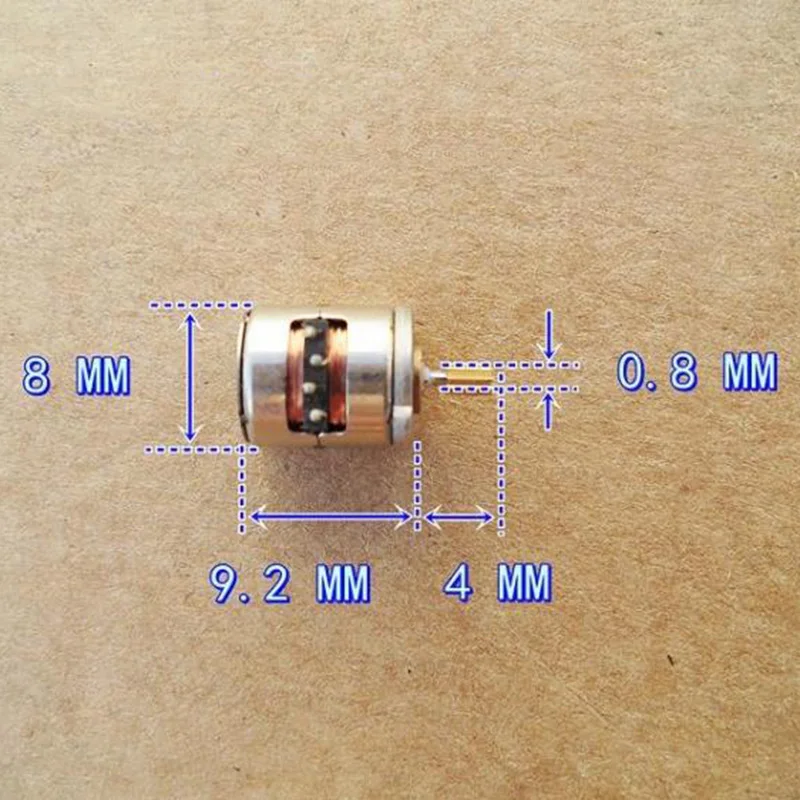 Микро DC 8 мм 2 фазный 4 проводной шаговый двигатель * 9 5 мини медная Шестерня DIY