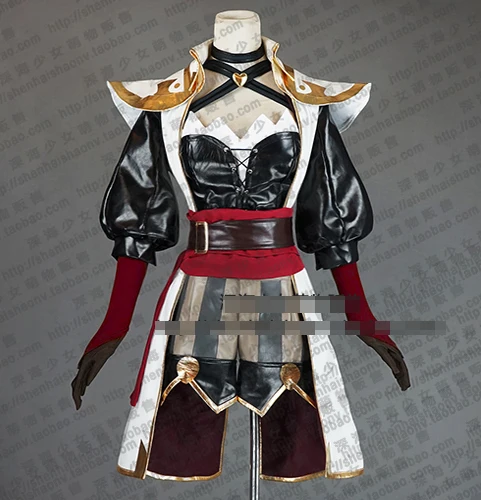 

LOL Miss Fortune Female Captain Pirate Customized Uniforms Cosplay Costume Free Shipping + Boots