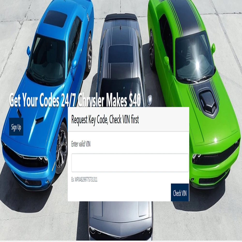 chrysler vin to pin lookup