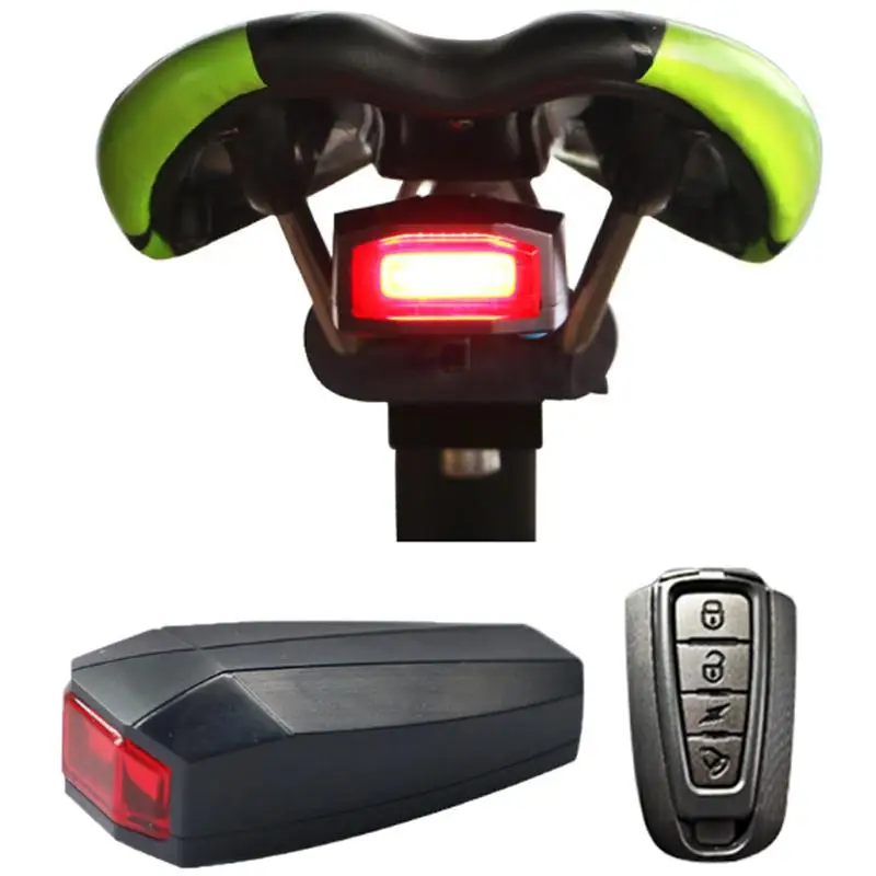 giantree Bike Bicycle Tail Rear Light Wireless Remote Control Anti Theft Alarm Security