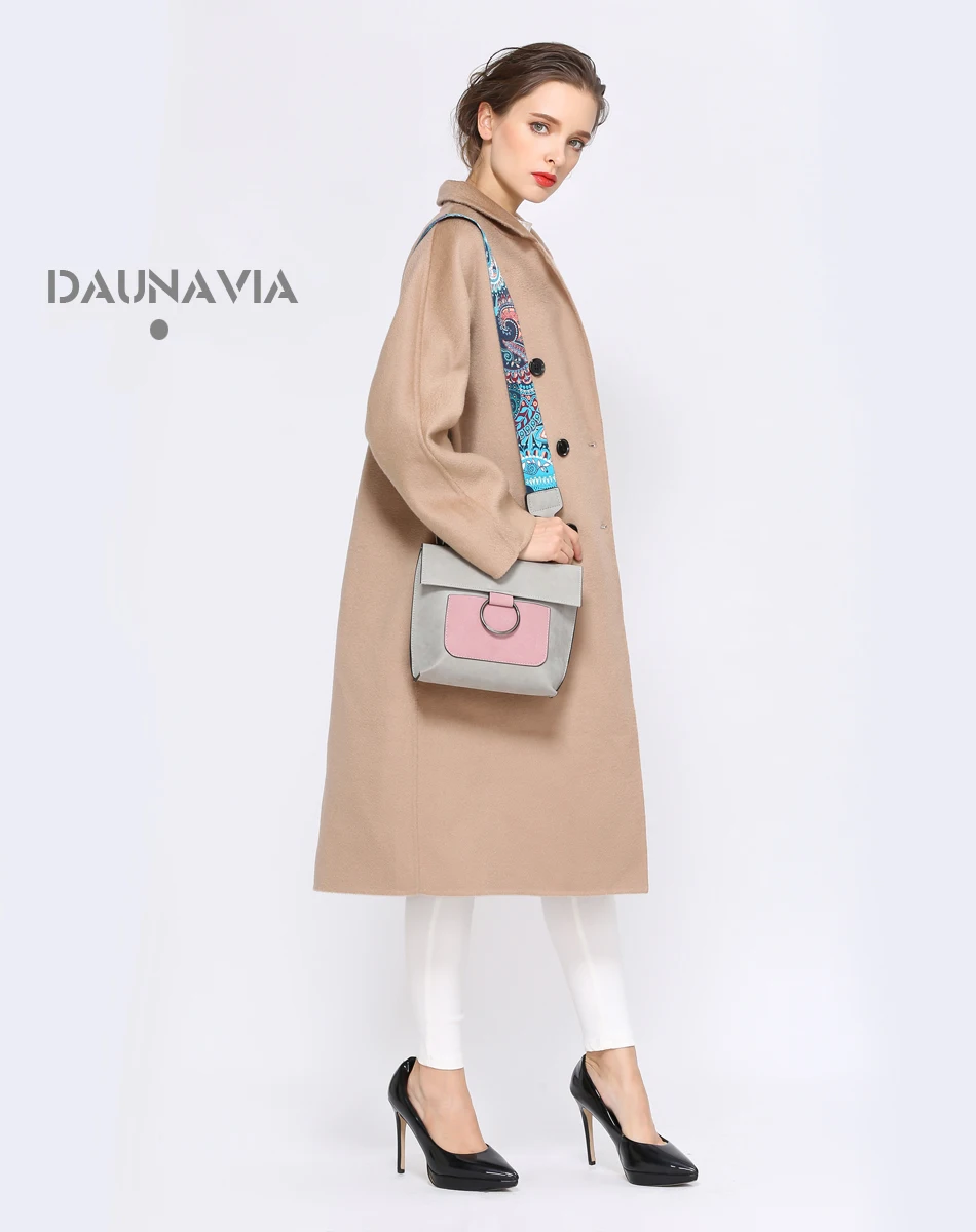 DAUNAVIA brand Fashionable handbags for girls women's handbags famous designer leather handbags for women women's shoulder bags with colorful strap women messenger handbags women Crossbody handbags women's shoulder bag