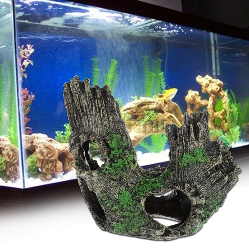 

Mr.Tank Crystal shrimps Shelter House Artificial Tree Root Fish Escape Hollow Tree Hole Aquarium Ornament Landscape Accessories