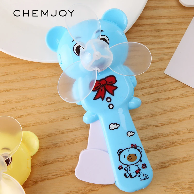 10pcs Assorted Colors Birthday Party Favors Gift for Kid Bear Handheld Fan Toys Goodies Bags Party Carnival Prizes Pinata Filler