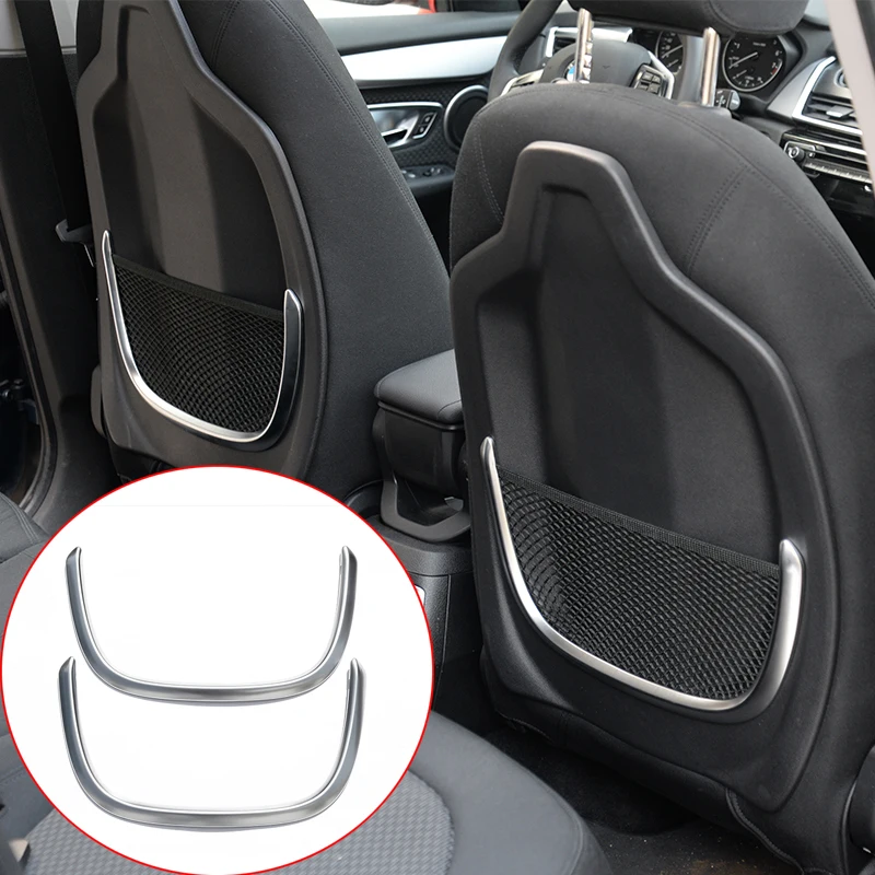

2pcs For BMW 2 Series 218i f45 f46 2016 2017 ABS Matte Chrome Rear Back Net Frame Cover Trim Auto Parts