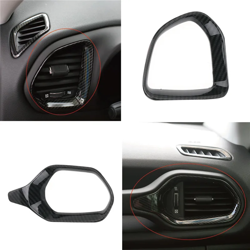 WISENGEAR для Jeep Renegade углеродная дверь динамик крышка наклейка GPS Даш рама
