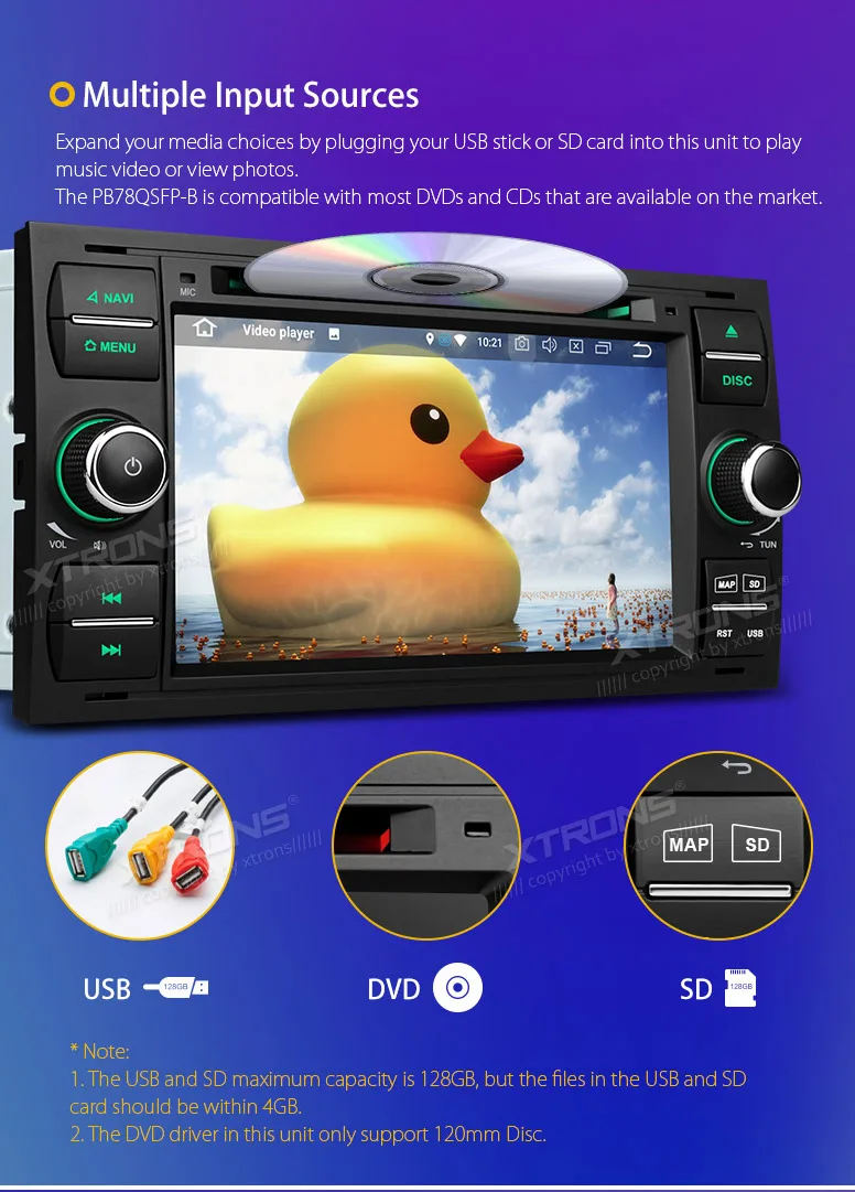 Discount XTRONS 7" Android 8.0 Octa Core Car Stereo DVD Player Radio GPS Navigation for FORD Focus II C-Max 2005 2006 2007 Fusion Transit 16
