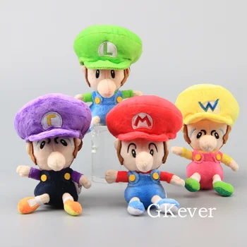 

Super Mario 4 Pcs/lot Cute Mario Luigi Q Version Baby Mario Soft Plush Stuffed Dolls 6" 15cm Kids Gift