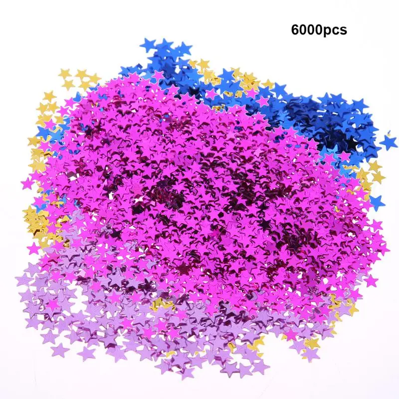 

Wedding Decoration 6000pcs 6mm Stars Table Confetti Sprinkles Birthday Party Gold Blue Confettis Metallic Stars Party Supplies