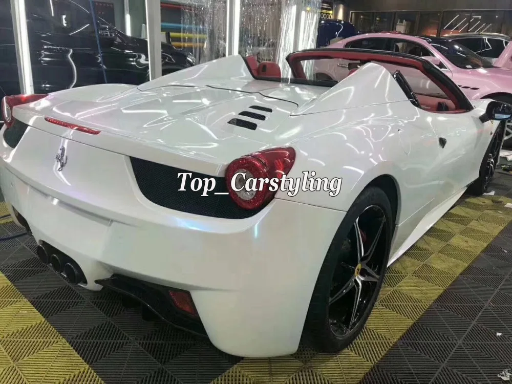 white glitter vinyl car wrapping film pearl gloss metallic kmpf vivide car wrap foil  (3)