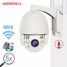 360 Мини ip-камера 3g 4G sim-карта беспроводная Wi-Fi PTZ 1080P IR Dome 5X Zoom CCTV камера видеонаблюдения наружная Водонепроницаемая камера