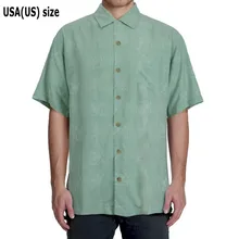 Три цвета, Мужская шелковая рубашка, мужские рубашки, обычная посадка, 6xl размера плюс, Летняя Повседневная рубашка с коротким рукавом, грудь 120-162 см, белый, желтый, оранжевый