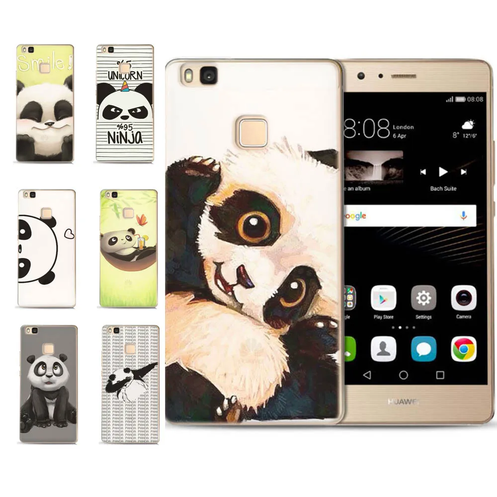MLCRIYG Soft Phone Case For Huawei P9 Lite/P8 Lite/P10 Lite TPU Colorful Cute Panda Peacock Painted Silicone Fundas C032 |