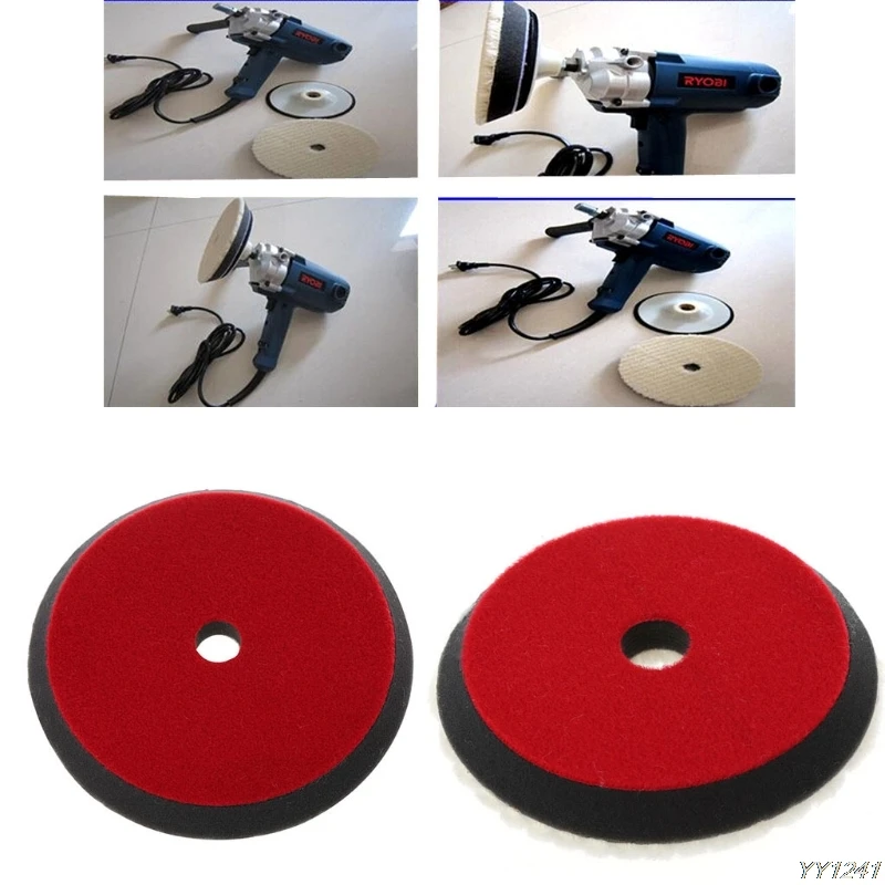 OOTDTY 6″ 150mm Car Auto Soft Wool Buffing Polishing Pad Professional Detailing Mixed Color