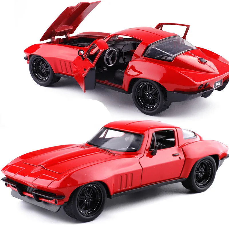 Горячая Распродажа 1:24 Chevrolet Corvette модель автомобиля из цинкового сплава, коллекция и подарочный металлический Высокая Имитация мышцы Игрушечная модель автомобиля