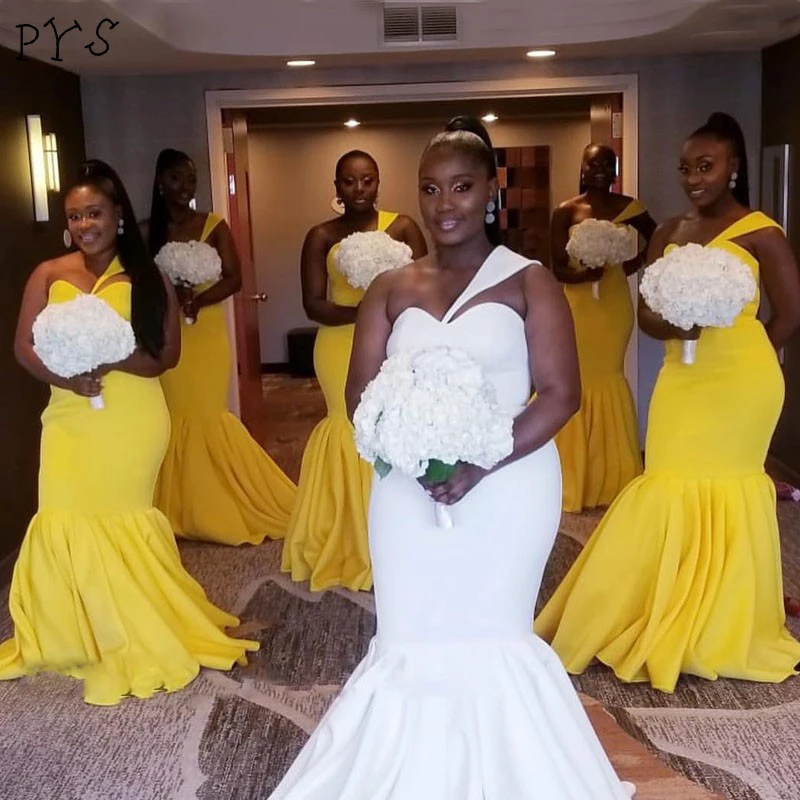 PYS Mermaid Stain Bridesmaid Dresses 2019 Yellow One ...
