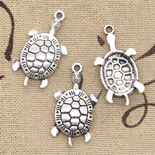 15pcs Pendenti e Ciondoli tartaruga tartaruga di mare 30x15mm argento Antico di colore Pendenti con gemme e perle DIYCrafts Che Fanno I Risultati Gioielli Fatti A Mano Tibetano