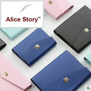 

3 folds faux leather spiral notebook office stationery loose leaf spiral diary planner jourmal agenda A5 and A6