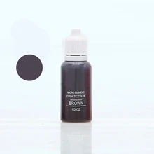 Коричневый 1 бутылка 1/2 унций пигмент для татуировки для постоянного макияжа легко носить брови, подводка, губы краски для тела
