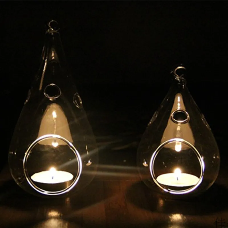 Diameter=7cm 8cm Small Packing Hand Made Transparent Glass Candle
