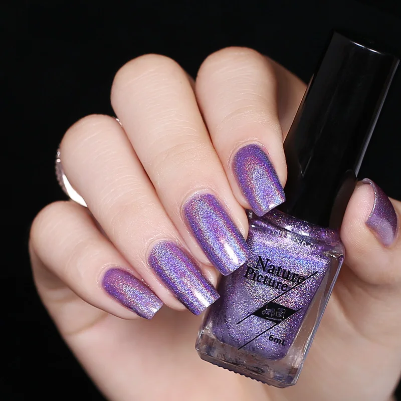 Nature Picture Feminine Beauty Nail Polish Laser Nails Shiny Mirror