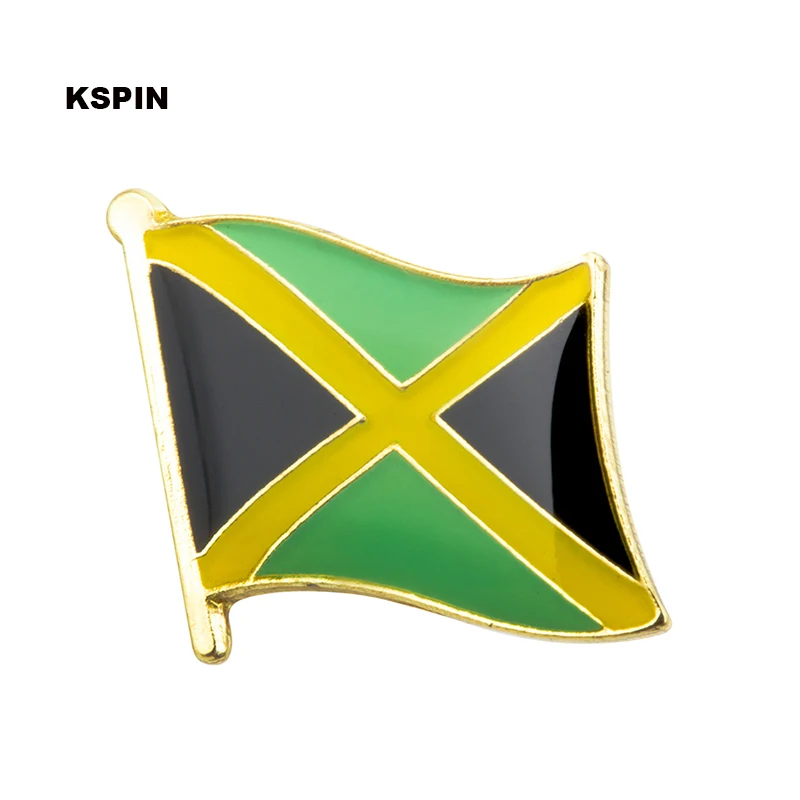 Ямайский металлический флаг нагрудные значки для одежды в патчи Rozety Papierowe рюкзак со значком KS-0197