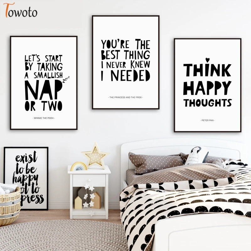 Quotes For Boys Room Minimalist Canvas Painting Nursery Print Quotes Posters Scandinavian Wall  Art Boys Room Decoration Pictures Playroom Wall Decor|Painting &  Calligraphy| - Aliexpress