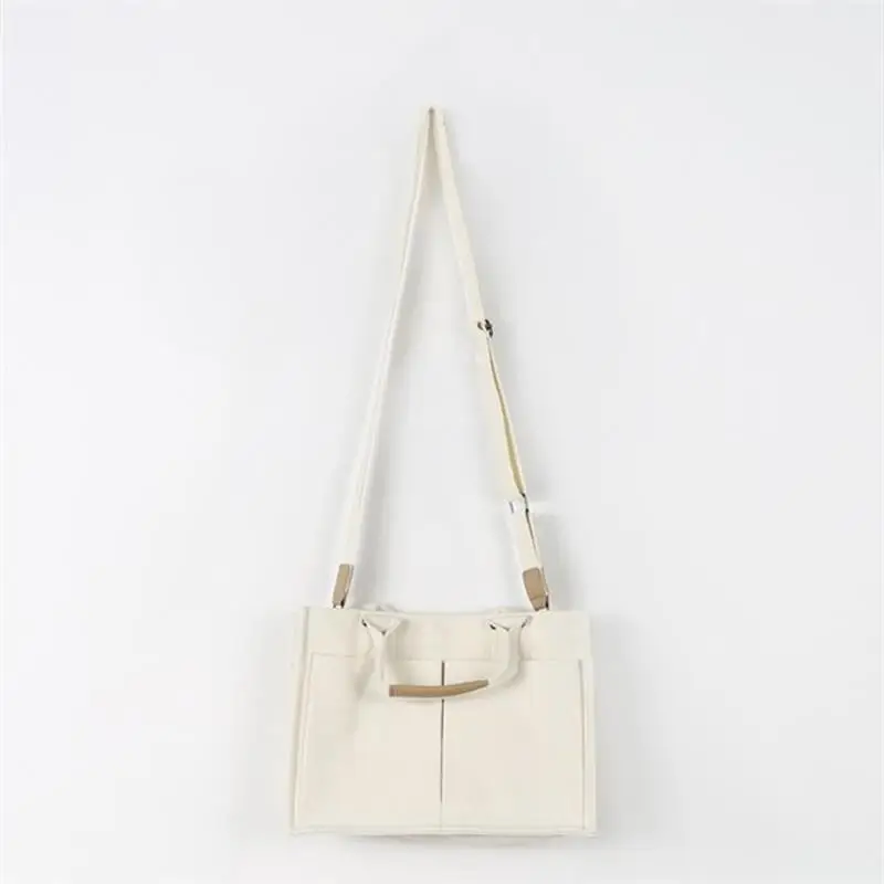 Сумка на плечо Женская холщовая роскошный саквояж с швейной нитью дизайнерский