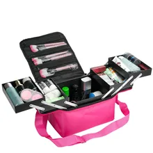 Folding Professional Cosmetic Bag Portable vanity Cosmetic Cases Travel Storage Box Large Capacity makeup kit Suitcase