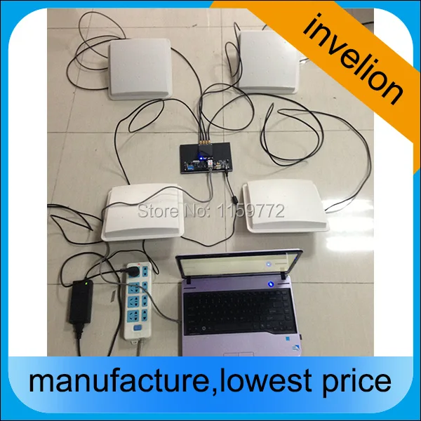 

860-960MHZ 9.2dbi UHF RFID Antenna for 4 channel impinj r2000 uhf rfid reader for warehouse inventory management/sports timing