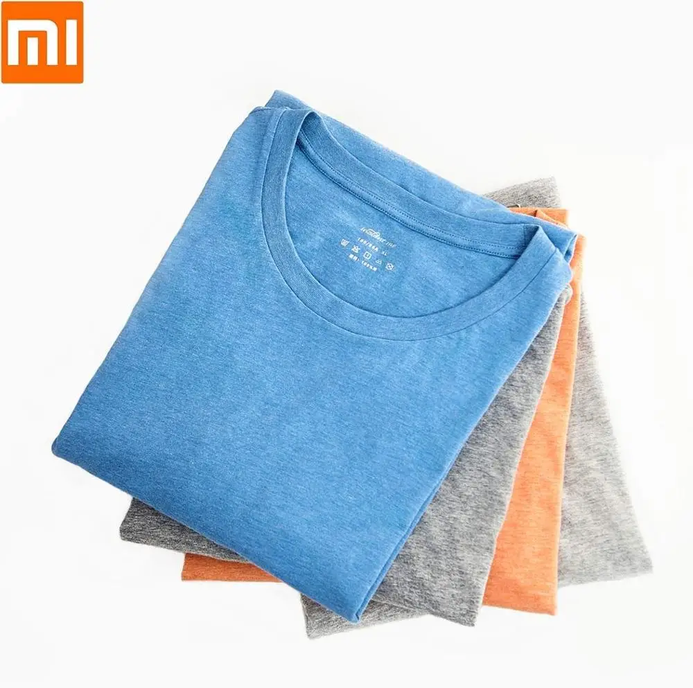 

Xiaomi Instant me man short cotton sleeve 100% cotton Simple and versatile Comfortable Breathable male summer clothes