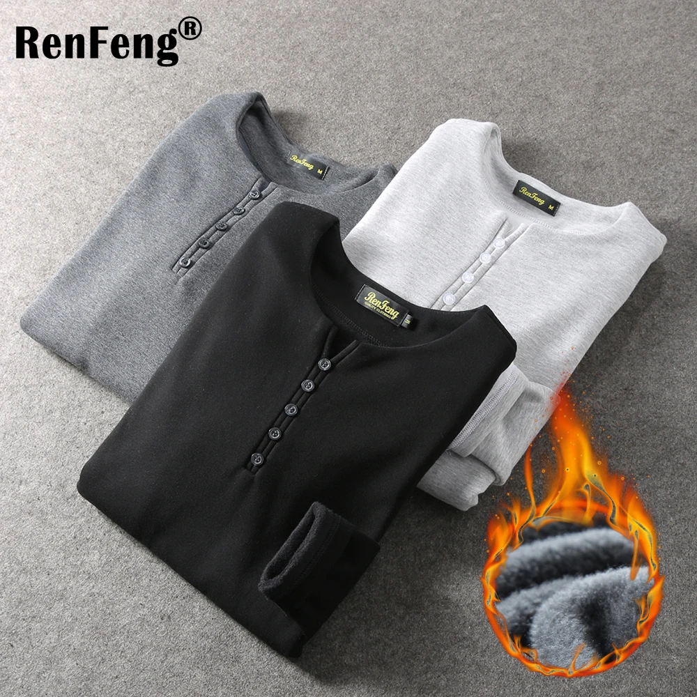 Winter Thermal Sweatshirt Men Long Sleeve Top T Shirt Thick Underwear Mens Button Fitness Hoodies Warm Clothes Brand Men's 2018 (9)