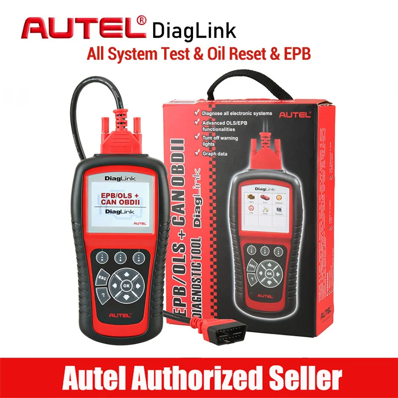 Autel DiagLink OBD2 Car Code Reader OBDII Auto Scanner DIY Automotive Diagnostic Tool EPB Oil Reset Scan PK MD802